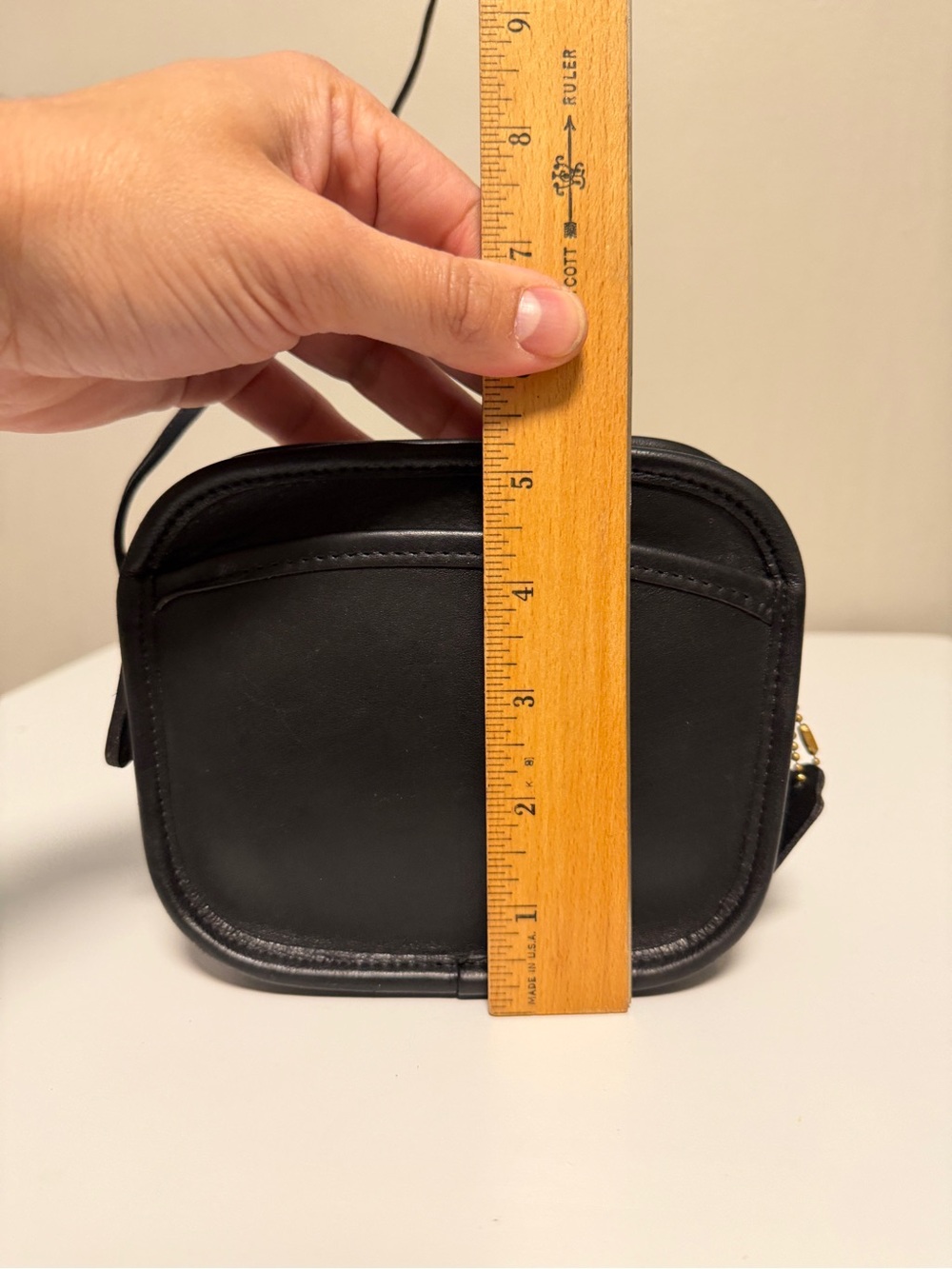 Vintage COACH 9935 Hadley Zip Leather Crossbody Mini Bag C872-304 MADE IN USA - Picture 7 of 13